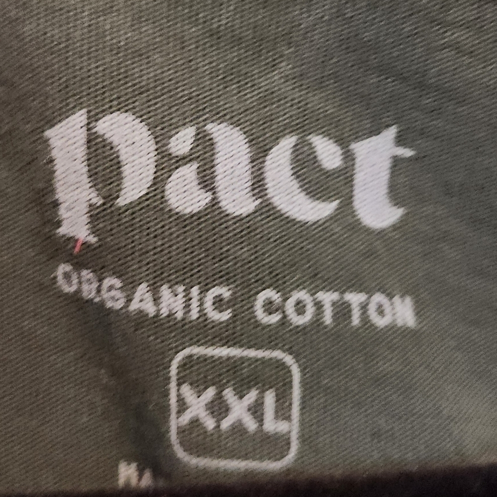 PACT 3/4 SLEEVE SCOOP NECK ORGANIC COTTON TEE GREEN SZ XXL - Picture 6 of 8